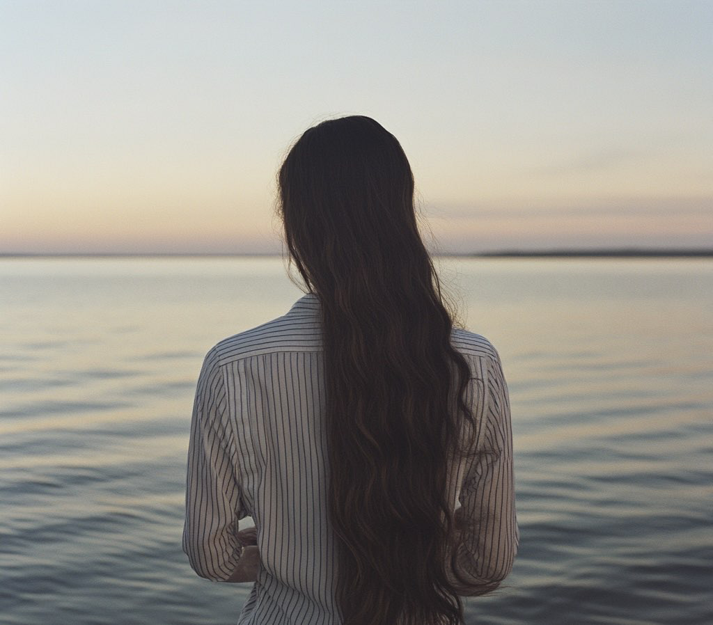 Woman landing back